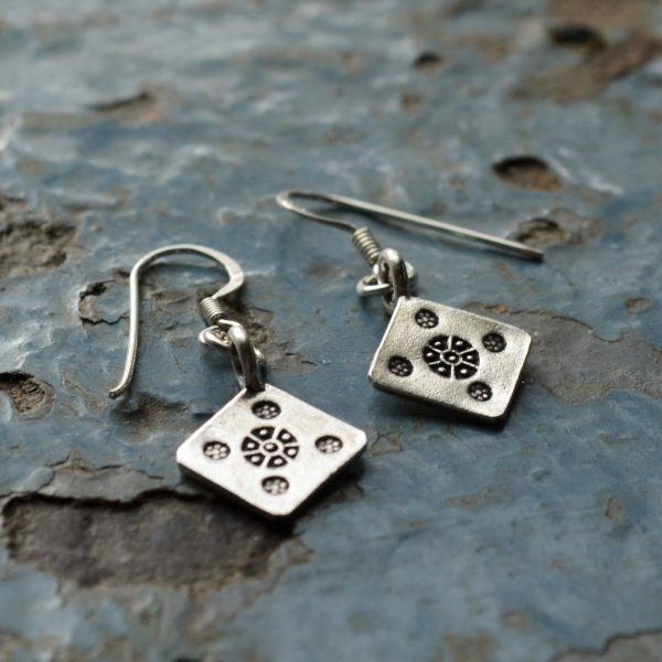 Fair trade, Fairly Traded, Fairly Traded Earrings, Earrings, slow fashion, ethical fashion, boho fashion, unusual jewellery, silver, fine silver, silver earrings, elegant earrings, handmade earrings, handmade silver, handcrafted, stamped silver, oxidised silver, jewellery, jewelry, women, jewellery for women, ethical jewellery, hill tribe silver, Karen jewellery, Karen jewelery, boho chic, bohemian fashion, free spirit jewellery, accessories, Ethical, Ethically made, Ethical fashion, ethical jewelry, tribal, tribal earrings, ethnic jewellery, ethnic jewelry, inspired by nature, Alana Earrings