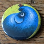 Elephant, artwork, art, elephant art, elephant image, elephants in art, original, quirky art, creative, colours, juicy colours, round shapes, ying yang, zen, harmony, sustainably produced, ethical, magnet, fridge magnet, magnetic, elephant magnet, gloria and the birdy