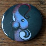 Elephant, artwork, art, elephant art, elephant image, elephants in art, original, quirky art, creative, colours, juicy colours, round shapes, ying yang, zen, harmony, sustainably produced, ethical, magnet, fridge magnet, magnetic, elephant magnet, Midnight Stretch