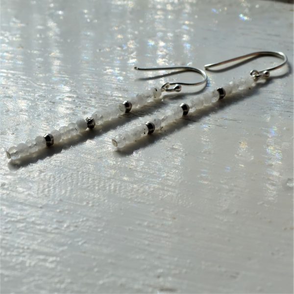 June - Moonstone Drop Earrings - Image 4