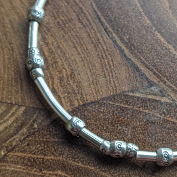 Detail of Gloria Bracelet. Fidget bracelet with moving beads. Fair Trade and Handmade Silver