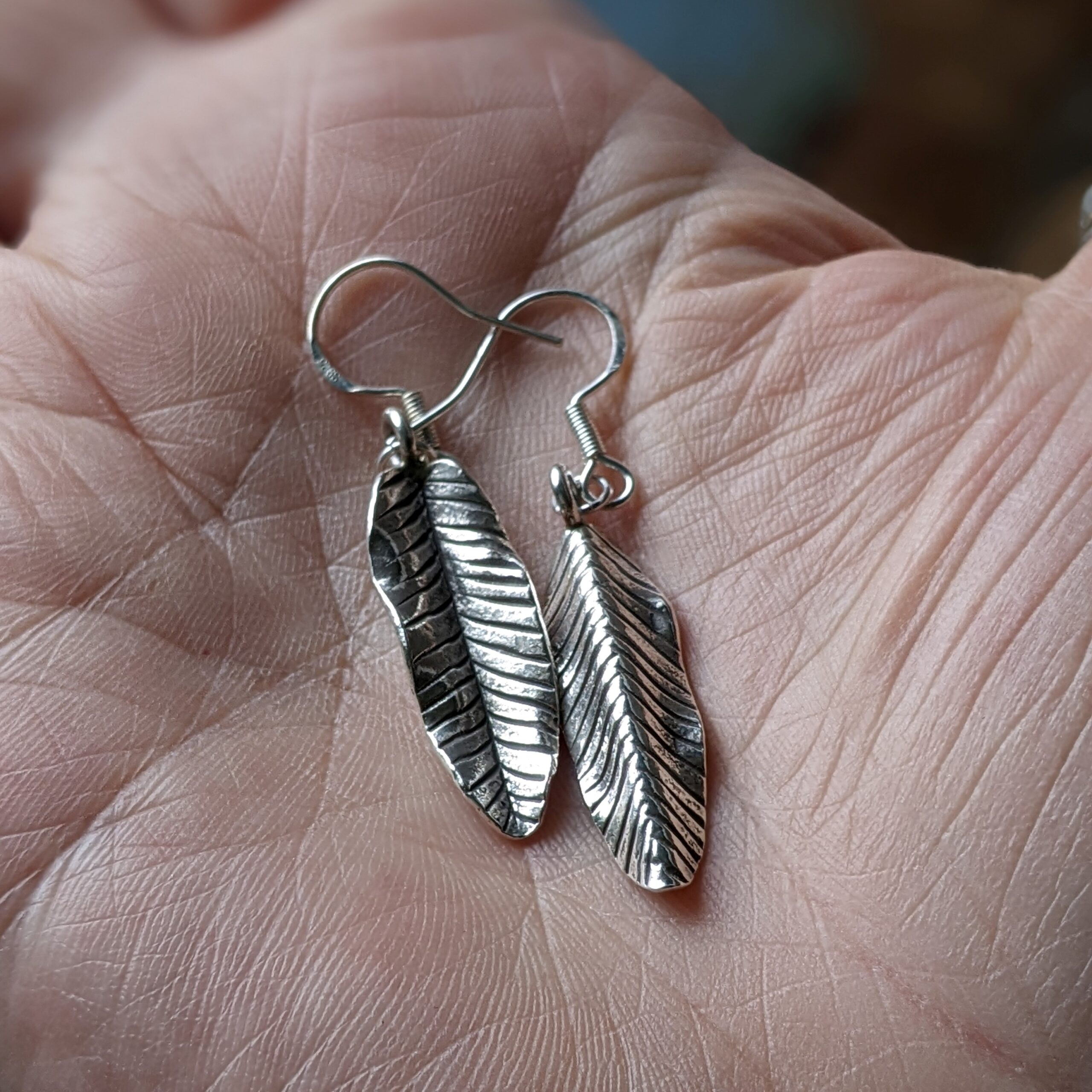 Bald Eagle Copper Feather Earrings, Colorful Art Copper Feather Earrings