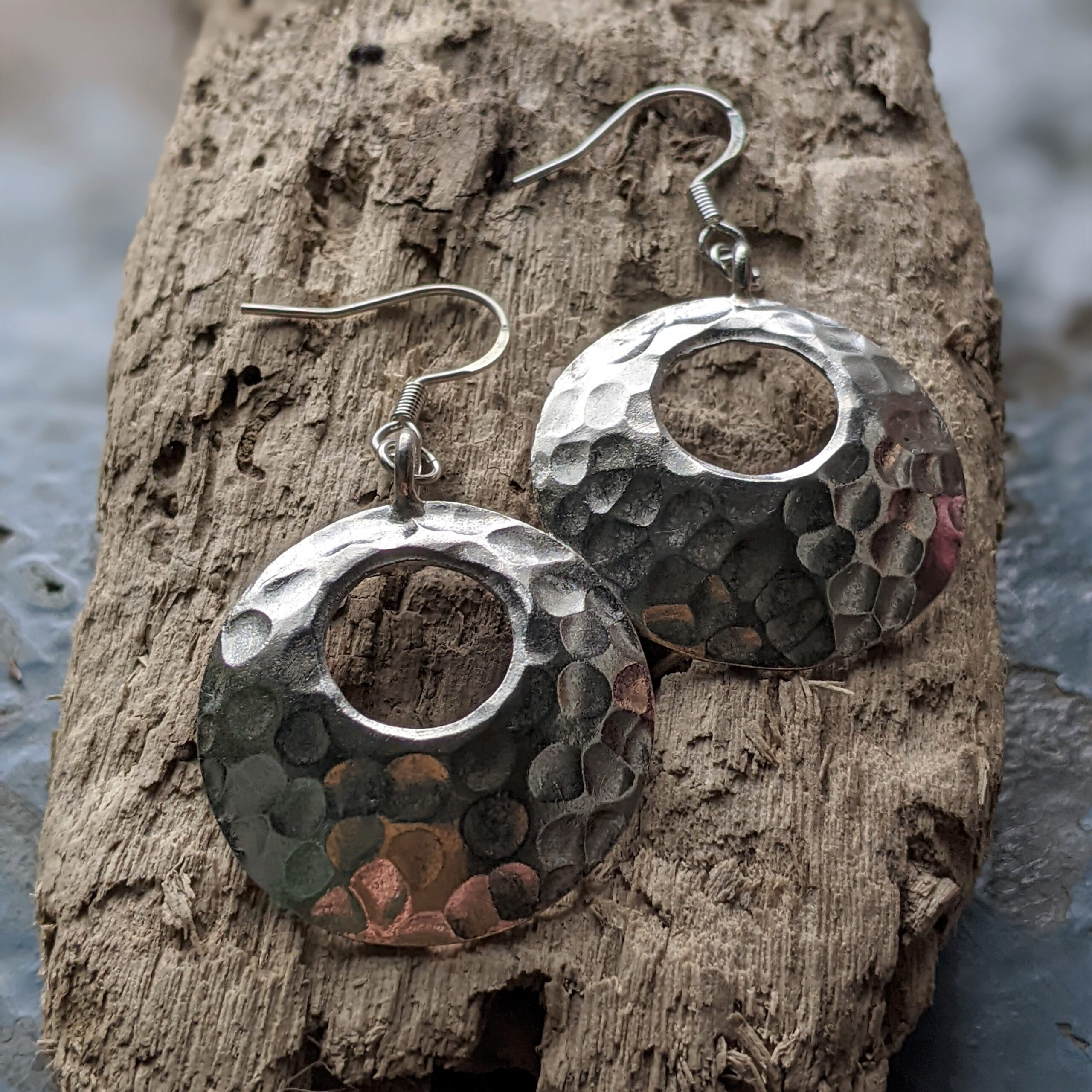Enamel on Fine Silver Earrings – Linda Lewis Jewelry