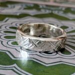 B006r Boop Ring - Chunky statement ring suitable for men/unisex. Created in Cheshire from recylced silver and has a textured finish.
